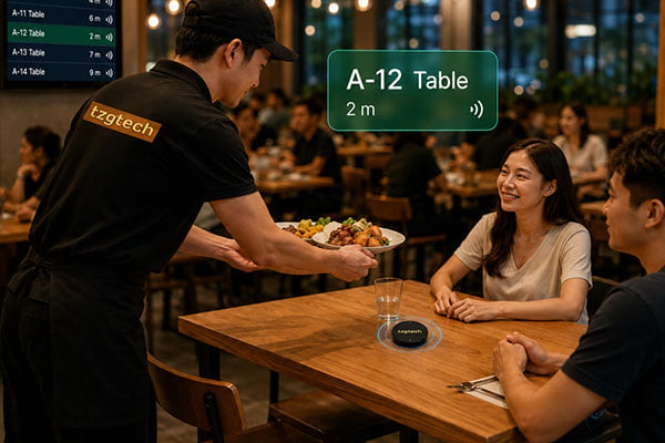 Runner delivering to the right table